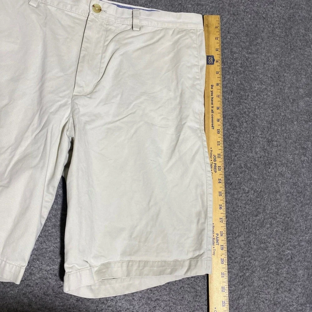 Banana Republic Emerson Short Mens 36 Khaki Tan Chino Cotton Straight Fit Casual